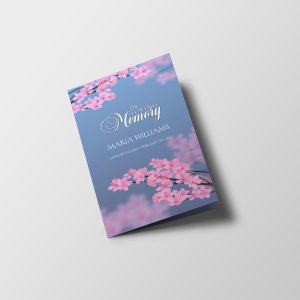 Spring Flower Funeral Program Template