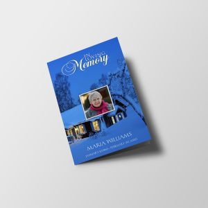 Winter Vibes Funeral Program Template