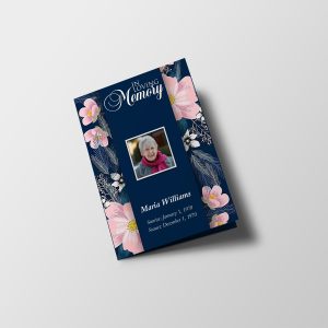 Symmetrical Pink Half Page Funeral Program Template