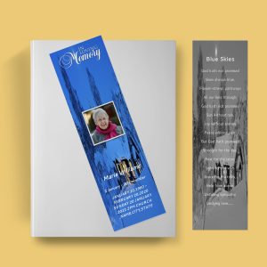 Winter Vibes Funeral Bookmark Template