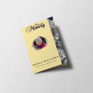 Natural Brown Funeral Program Template