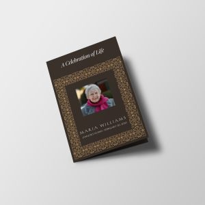 Brown Elegant Funeral Program Template