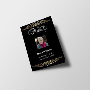 Elegant Royalty Half Page Funeral Program Template