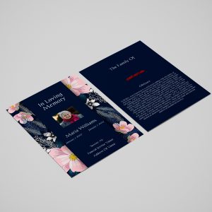 Symmetrical Pink Funeral Flyer Template