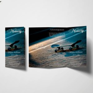 Skateboard Trifold Funeral Program Template