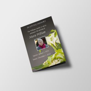 Sympathy Half Page Funeral Program Template