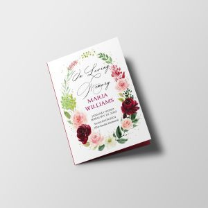 Floral Sympathy Funeral Program Template