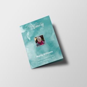 Light Green Half Page Funeral Program Template