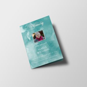 Light Green Funeral Program Template