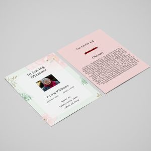 Leaf Hand Painted Funeral Flyer Template