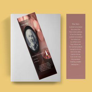 Black Candle Light Funeral Bookmark Template