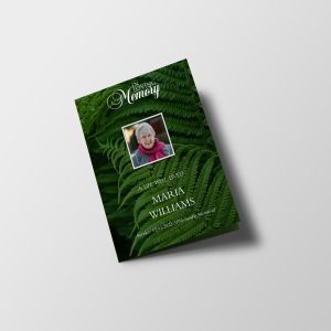 Fern Half Page Funeral Program Template