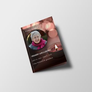 Black Candle Light Funeral Program Template