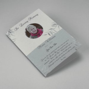 Samovar Silver Half Page Funeral Program Template cover